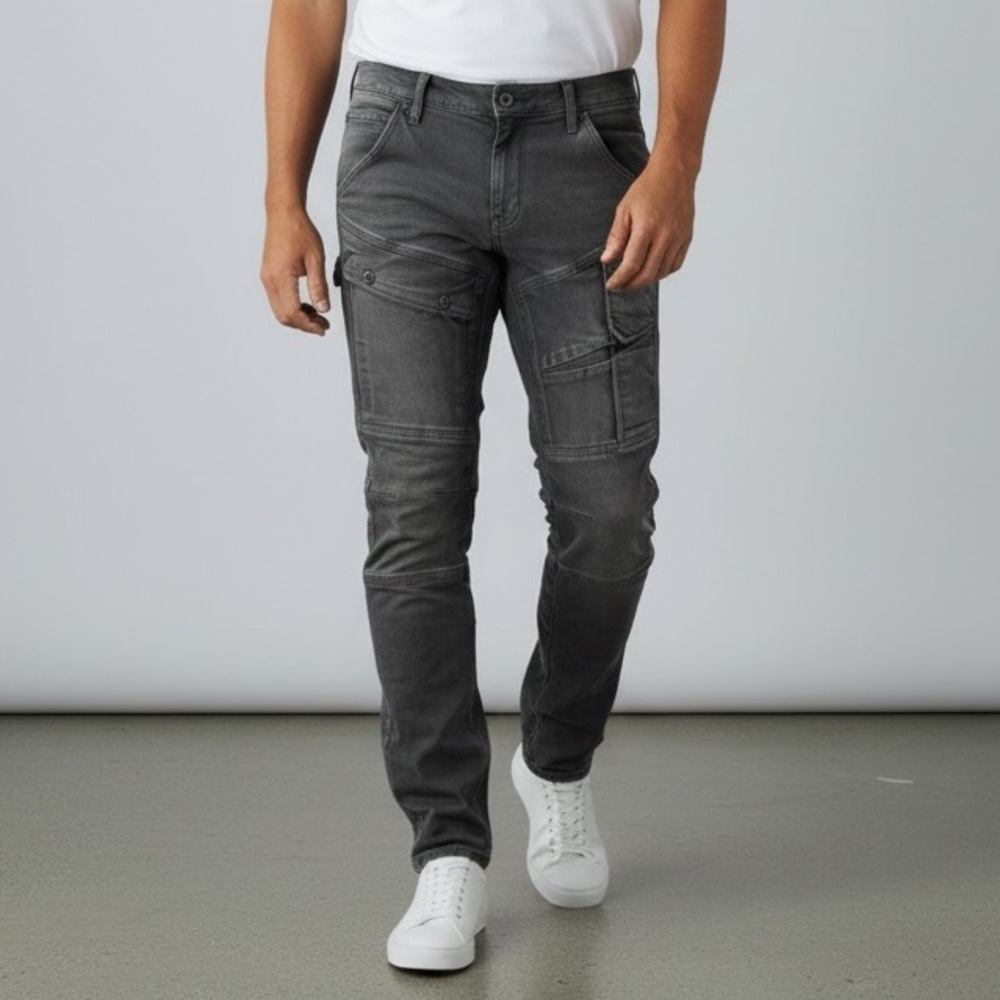 NWT G-Star Raw Airblaze 3D Skinny Jeans W29 L34 Gray Stretch Moto Style